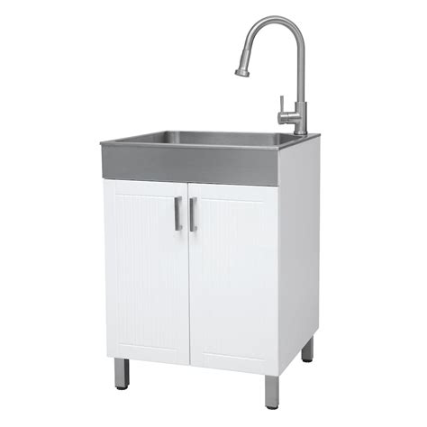 presenza utility cabinet with faucet and stainless steel sink|All.